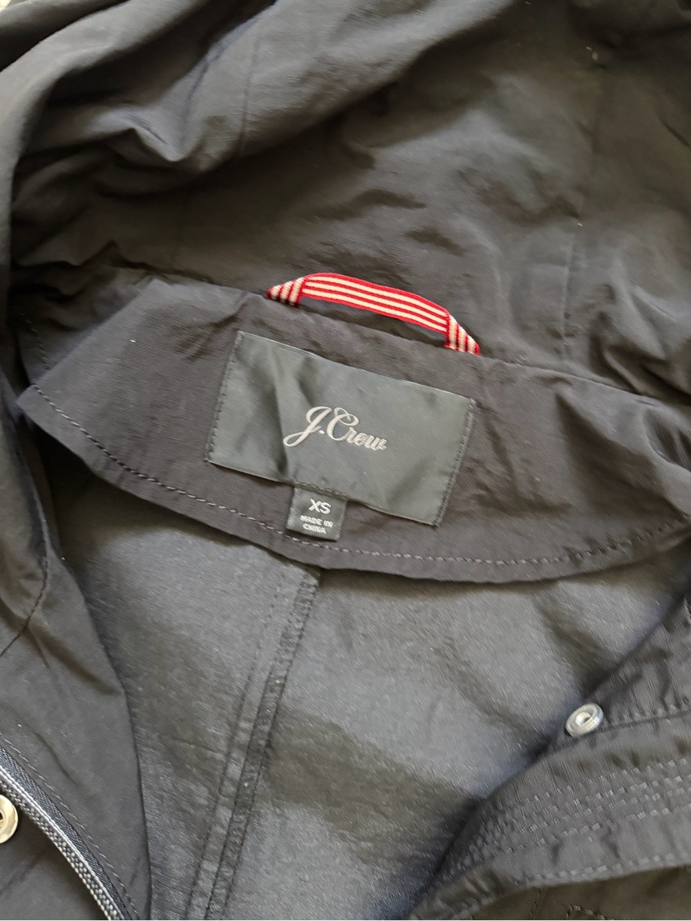 J. Crew Black Hooded Raincoat - Picture 5 of 7